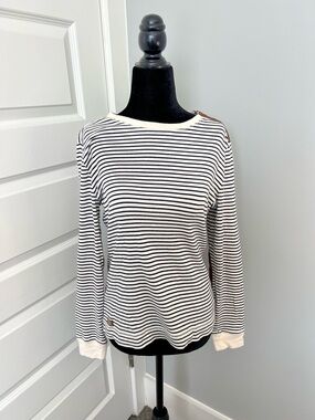 Lauren Ralph Lauren Striped
Shoulder Zip Elbow Patch
Long-Sleeve Shirt
